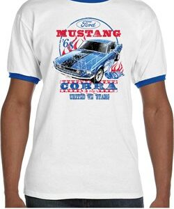 Mens Ford Shirt 1968 Cobra Jet Ringer Shirt