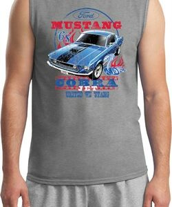 Mens Ford Shirt 1968 Cobra Jet Sleeveless Muscle Shirt