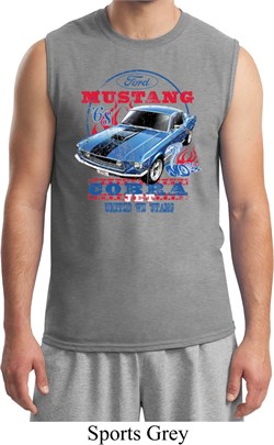 Mens Ford Shirt 1968 Cobra Jet Sleeveless Muscle Shirt