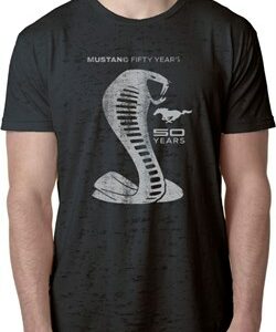 Mens Ford Shirt 50 Years Cobra Burnout Tee T-Shirt