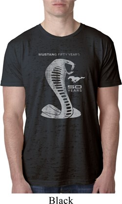 Mens Ford Shirt 50 Years Cobra Burnout Tee T-Shirt