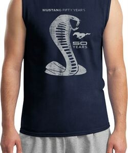 Mens Ford Shirt 50 Years Cobra Muscle Tee T-Shirt