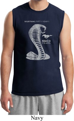 Mens Ford Shirt 50 Years Cobra Muscle Tee T-Shirt