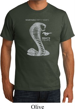 Mens Ford Shirt 50 Years Cobra Organic Tee T-Shirt