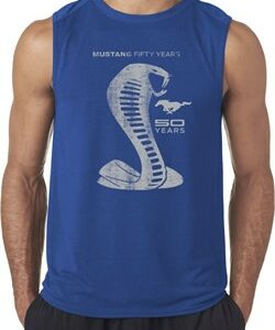 Mens Ford Shirt 50 Years Cobra Sleeveless Tee T-Shirt