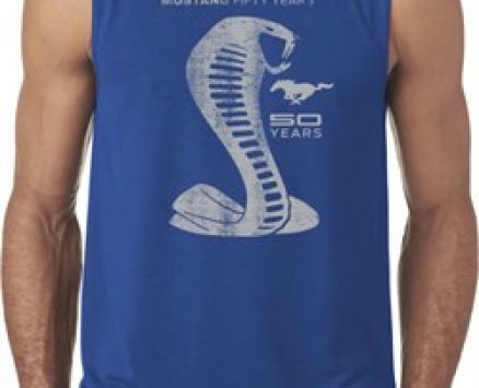 Mens Ford Shirt 50 Years Cobra Sleeveless Tee T-Shirt