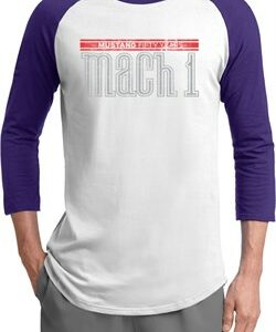 Mens Ford Shirt 50 Years Mach 1 Raglan Tee T-Shirt