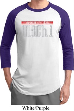 Mens Ford Shirt 50 Years Mach 1 Raglan Tee T-Shirt