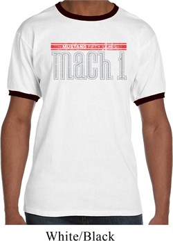 Mens Ford Shirt 50 Years Mach 1 Ringer Tee T-Shirt