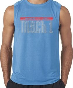 Mens Ford Shirt 50 Years Mach 1 Sleeveless Tee T-Shirt