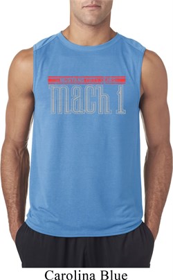 Mens Ford Shirt 50 Years Mach 1 Sleeveless Tee T-Shirt