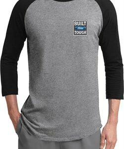 Mens Ford Shirt Built Ford Tough Pocket Print Raglan Tee T-Shirt