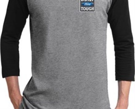 Mens Ford Shirt Built Ford Tough Pocket Print Raglan Tee T-Shirt