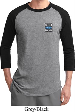 Mens Ford Shirt Built Ford Tough Pocket Print Raglan Tee T-Shirt