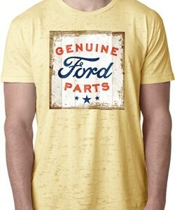 Mens Ford Shirt Distressed Genuine Ford Parts Burnout Tee T-Shirt