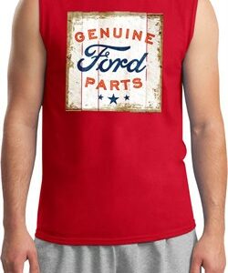 Mens Ford Shirt Distressed Genuine Ford Parts Muscle Tee T-Shirt