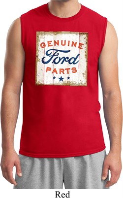 Mens Ford Shirt Distressed Genuine Ford Parts Muscle Tee T-Shirt