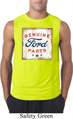 Mens Ford Shirt Distressed Genuine Ford Parts Sleeveless Tee T-Shirt