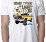 Mens Ford Shirt Driving and Tagging Bucks Burnout Shirt