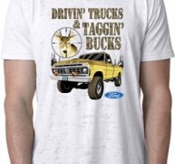 Mens Ford Shirt Driving and Tagging Bucks Burnout Shirt