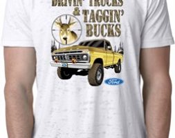 Mens Ford Shirt Driving and Tagging Bucks Burnout Shirt