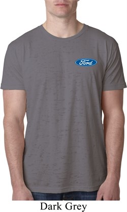 Mens Ford Shirt Ford Oval Pocket Print Burnout Tee T-Shirt