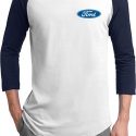 Mens Ford Shirt Ford Oval Pocket Print Raglan Tee T-Shirt