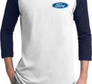 Mens Ford Shirt Ford Oval Pocket Print Raglan Tee T-Shirt