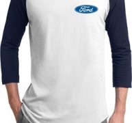 Mens Ford Shirt Ford Oval Pocket Print Raglan Tee T-Shirt