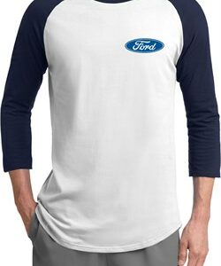 Mens Ford Shirt Ford Oval Pocket Print Raglan Tee T-Shirt