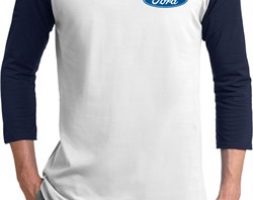 Mens Ford Shirt Ford Oval Pocket Print Raglan Tee T-Shirt