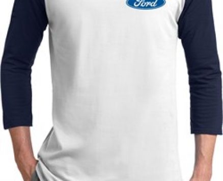 Mens Ford Shirt Ford Oval Pocket Print Raglan Tee T-Shirt