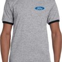 Mens Ford Shirt Ford Oval Pocket Print Ringer Tee T-Shirt