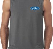 Mens Ford Shirt Ford Oval Pocket Print Sleeveless Tee T-Shirt