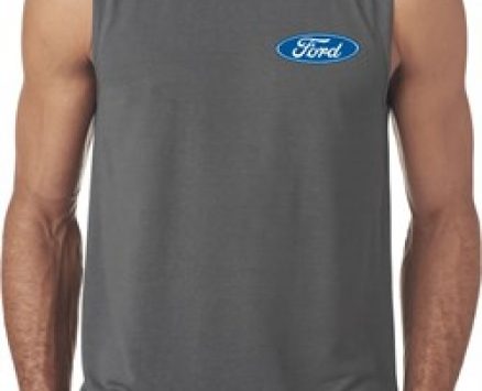 Mens Ford Shirt Ford Oval Pocket Print Sleeveless Tee T-Shirt