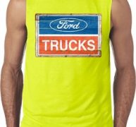 Mens Ford Shirt Ford Trucks Logo Sleeveless Tee T-Shirt