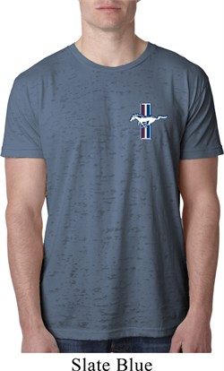 Mens Ford Shirt Legend Lives Crest Pocket Print Burnout Tee T-Shirt