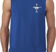 Mens Ford Shirt Legend Lives Crest Pocket Print Sleeveless Tee T-Shirt