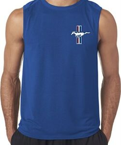 Mens Ford Shirt Legend Lives Crest Pocket Print Sleeveless Tee T-Shirt