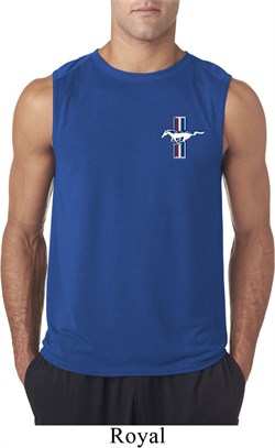 Mens Ford Shirt Legend Lives Crest Pocket Print Sleeveless Tee T-Shirt