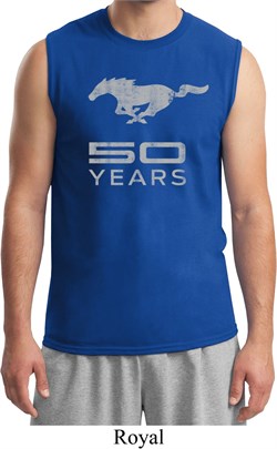 Mens Ford Shirt Mustang 50 Years Muscle Tee T-Shirt