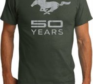 Mens Ford Shirt Mustang 50 Years Organic Tee T-Shirt