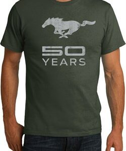 Mens Ford Shirt Mustang 50 Years Organic Tee T-Shirt