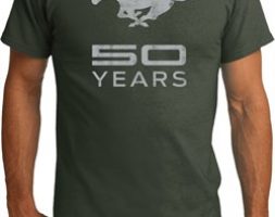 Mens Ford Shirt Mustang 50 Years Organic Tee T-Shirt