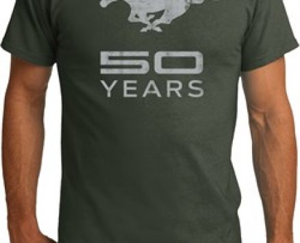 Mens Ford Shirt Mustang 50 Years Organic Tee T-Shirt