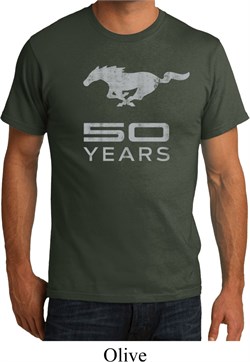 Mens Ford Shirt Mustang 50 Years Organic Tee T-Shirt