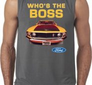 Mens Ford Shirt Mustang Who’s The Boss Sleeveless Shirt