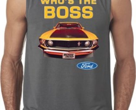 Mens Ford Shirt Mustang Who’s The Boss Sleeveless Shirt