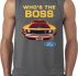 Mens Ford Shirt Mustang Who’s The Boss Sleeveless Shirt