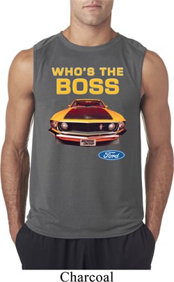 Mens Ford Shirt Mustang Who's The Boss Sleeveless Shirt